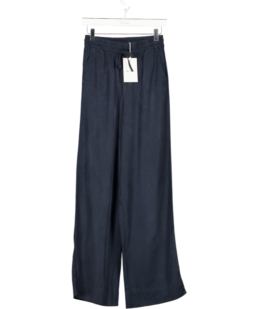 LIFE OF EASE Blue 100% Lyocell Silky Feel Dee Drawstring Trousers UK XS
