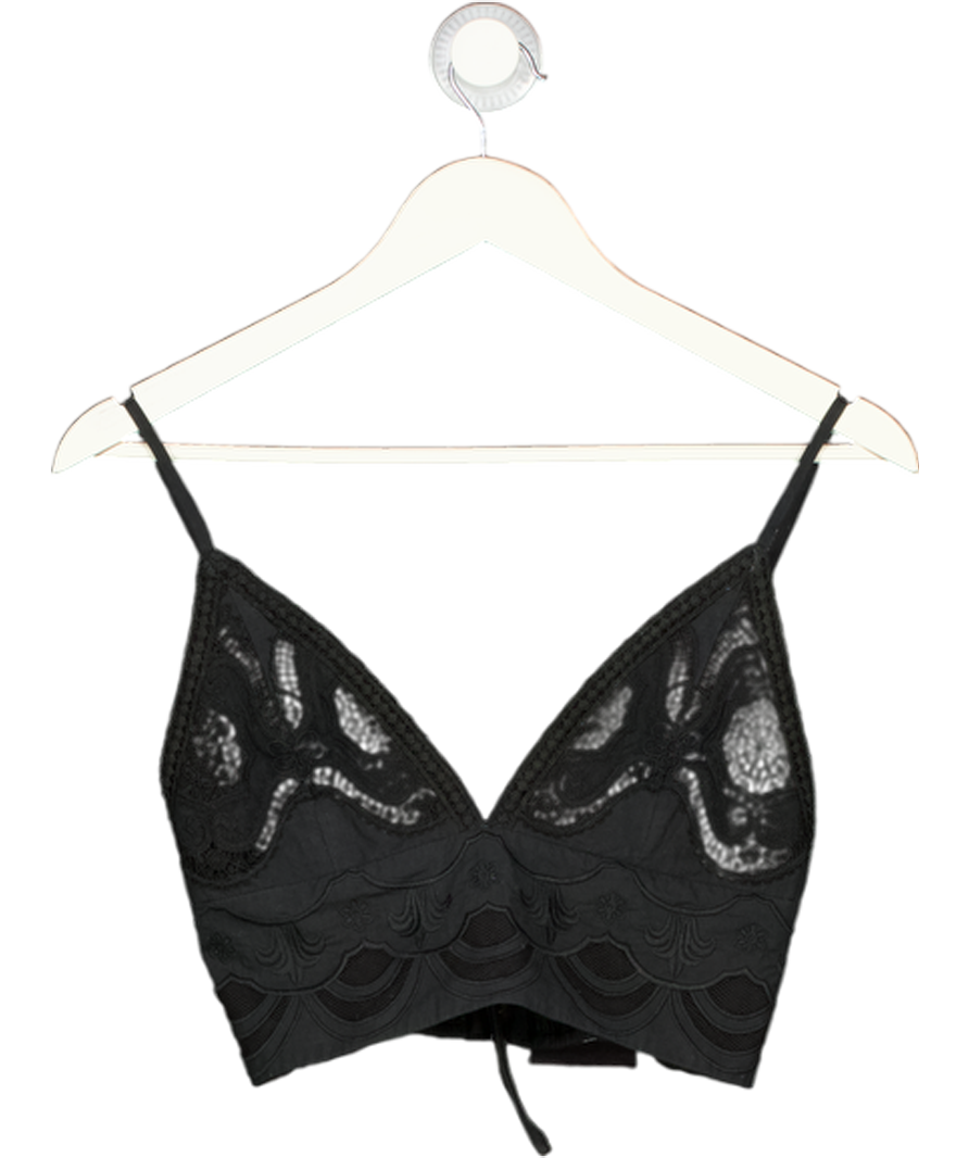 ALICE + OLIVIA Black Lace Bra Top UK XS