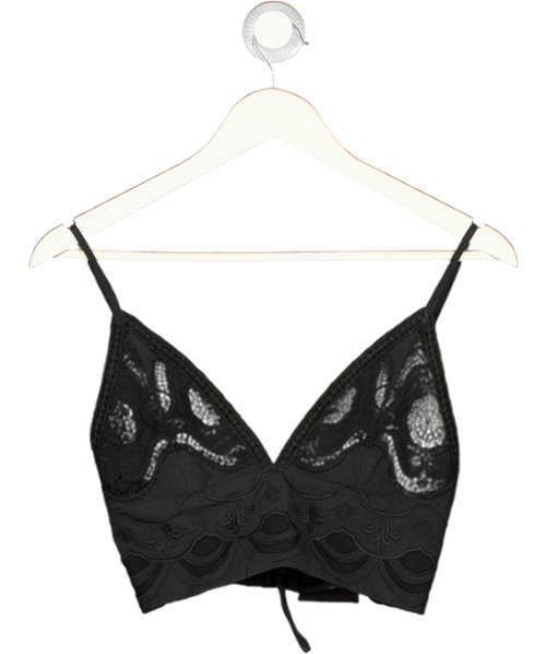 ALICE + OLIVIA Black Lace Bra Top UK XS