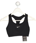 Nike Black Swoosh Racerback Sports Bra UK S
