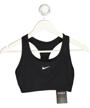 Nike Black Swoosh Racerback Sports Bra UK S