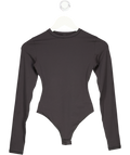 SKIMS Charcoal Grey Fis Everybody Long Sleeve Bodysuit UK XS