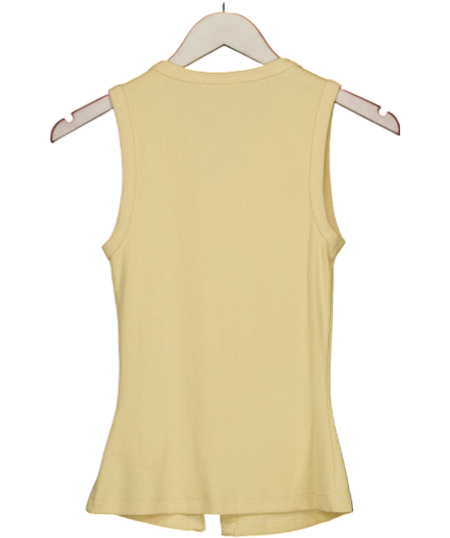 kookai Yellow Bec Button Tank UK 8