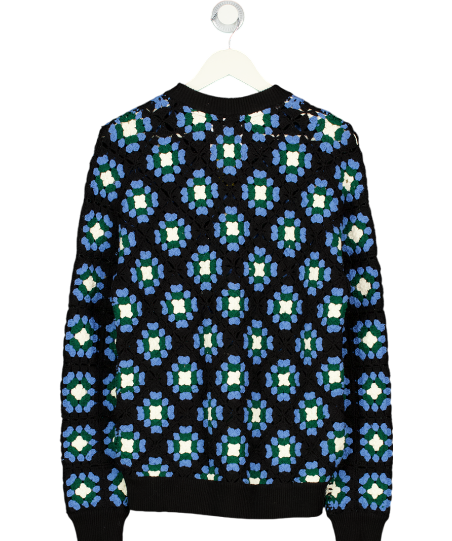 Percival Black Crochimond Limited Edition Crochet Jumper UK S