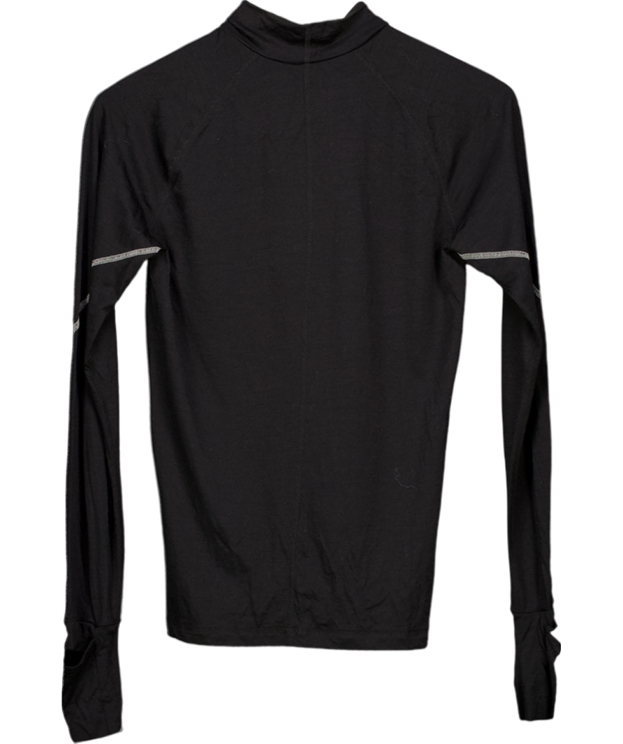 Sweaty Betty Black Infinity Merino Long Sleeve Running Top UK M