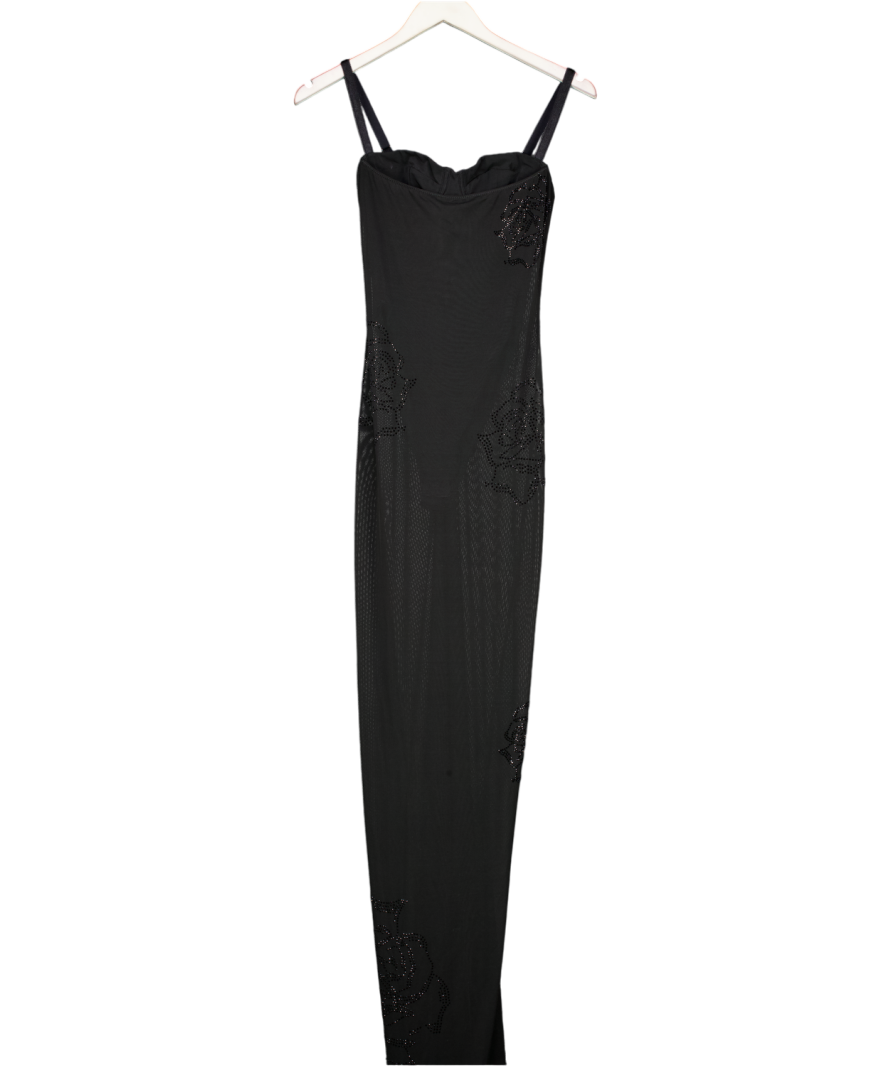 White Fox Black Parisian Night Maxi Dress UK S