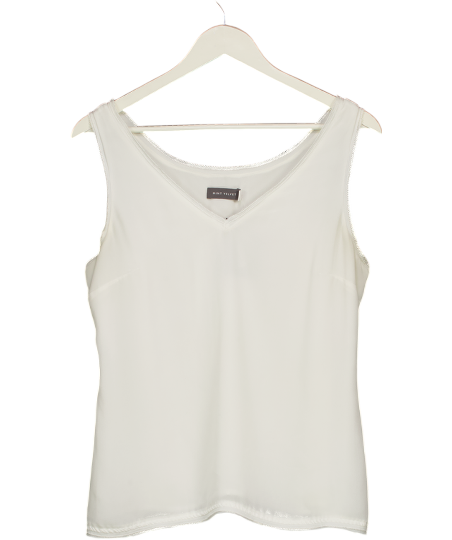 Mint Velvet Ivory White Double Layer Sleeveless Top UK 12