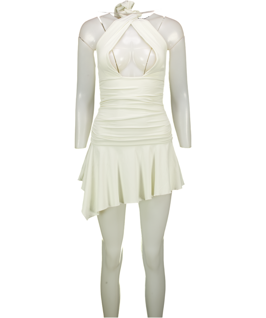 Mars the Label Cream Halter Neck Mini Dress UK 8