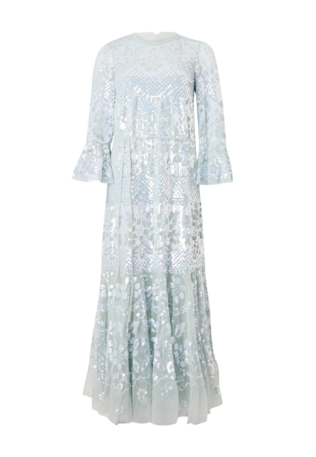 NEEDLE & THREAD Snowdrop Ankle Gown - French Blue UK 10