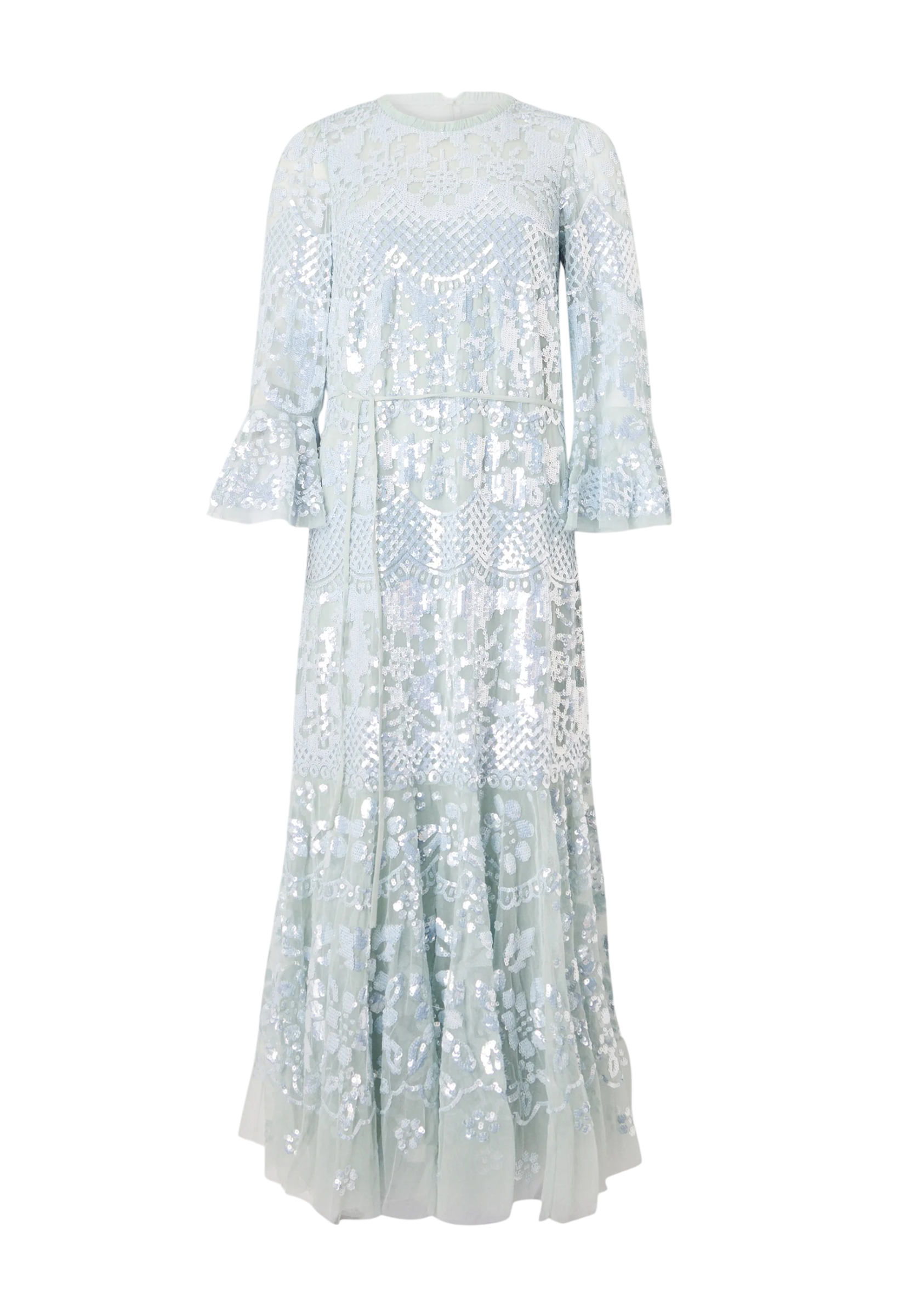 NEEDLE & THREAD Snowdrop Ankle Gown - French Blue UK 10