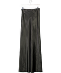 PAPER MOON SEOUL Black Satin Maxi Slip Skirt UK XS