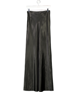 PAPER MOON SEOUL Black Satin Maxi Slip Skirt UK XS