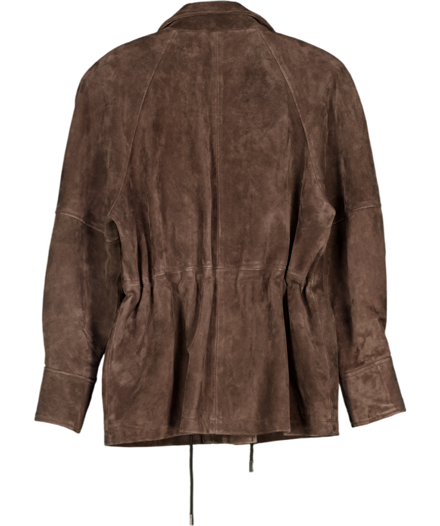 L.CUPPINI The Hailey Suede Jacket Brown UK S