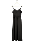 M&S Per Una Black Lace Trim Midi Dress UK 8