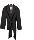 ASOS Black Tie Waist Single Breasted Blazer UK L