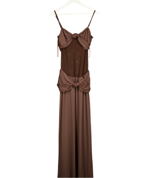 Sasha Therese Brown Amara Maxi Dress UK M