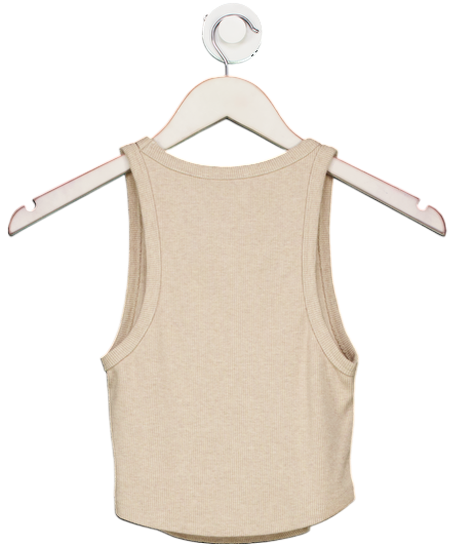 Meshki Beige Fitted Tank Top UK S