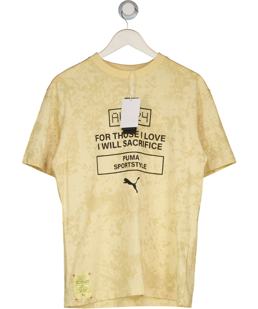 Puma Beige Davido Sacrifice Tee UK S