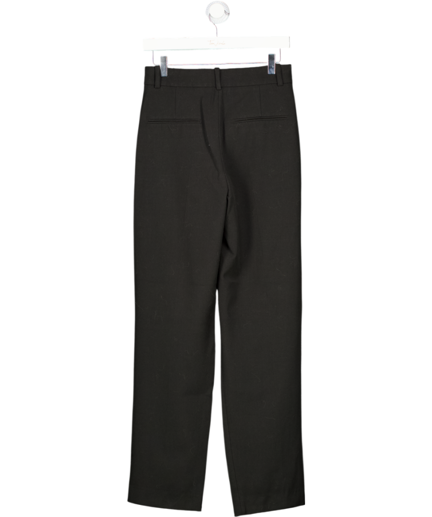 ZARA Black Split Knee Straight Leg Trouser UK XS