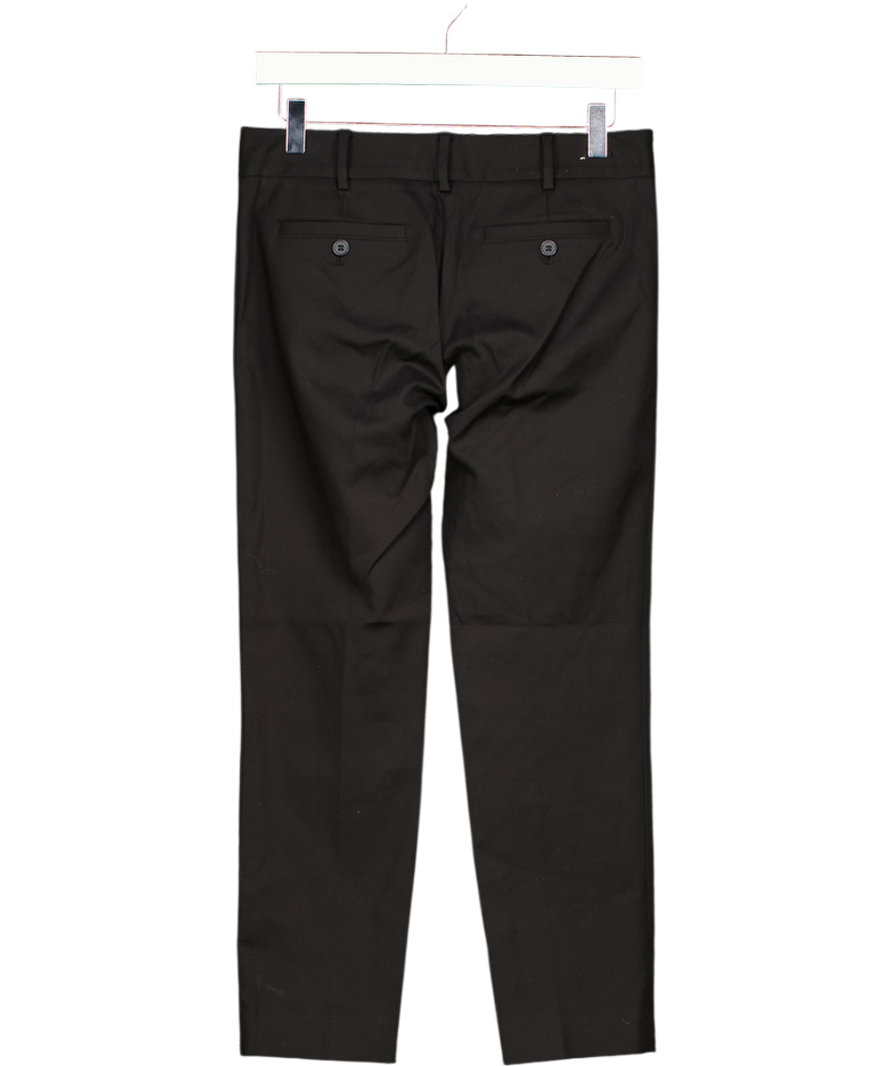 CLUB MONACO Black Tailored Ankle Length Stretch Cotton Blend Cigarette Trousers UK 6