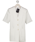 SIX STORIES Elle Short Sleeve Tailored Blazer - White UK 6