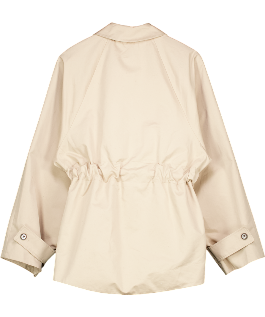 KHY Kylie Jenner Taupe Beige Oversize Short Trench Coat UK XS