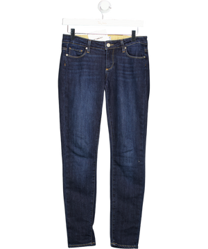 PAIGE Dark Blue Skyline Mid-rise Skinny Ankle Jeans W26