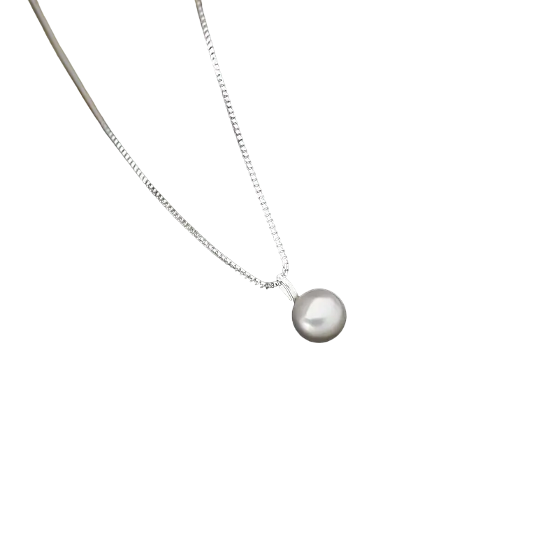 925 Sterling Silver Freshwater Pearl 15” Necklace In Gift Box One Size