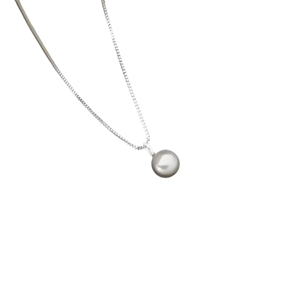 925 Sterling Silver Freshwater Pearl 15” Necklace In Gift Box One Size