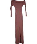 White Fox Brown Don't Call Me Anymore Long Sleeve Maxi Dress UK S