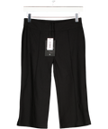 4th & Reckless Black Breya Flared Hem Capri Trousers UK 6