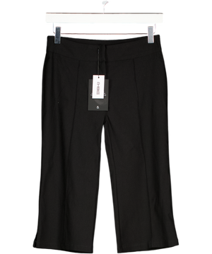 4th & Reckless Black Breya Flared Hem Capri Trousers UK 6