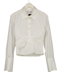 ANNA QUAN White Cotton Poplin Thea Shirt (swan) UK 8