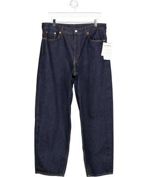 COS Dark Indigo Blue Tapered High Rise Ankle Length Barrel Jeans W32