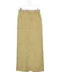 NA-KD Green Denim Maxi Skirt UK 4