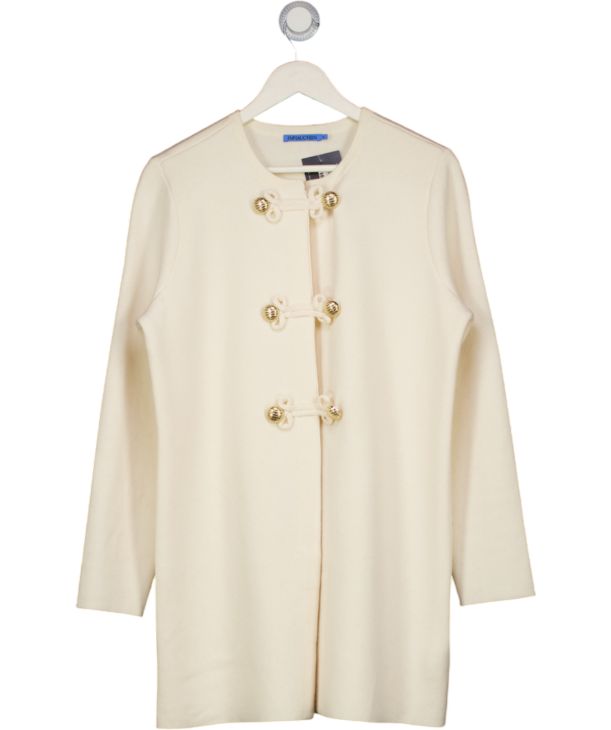 J.Mclaughin Cream Wool Longline Cardigan UK M