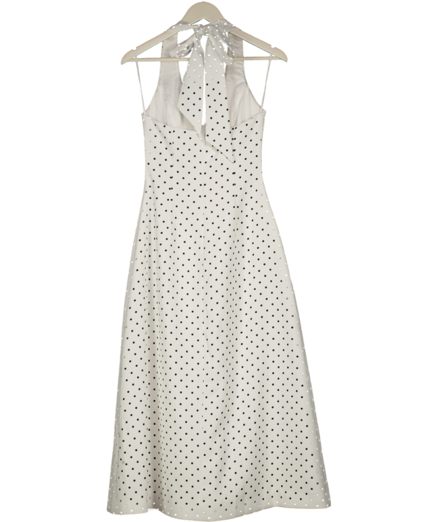 ODDMUSE Volume Midi Dress - White Polka Dot UK XS