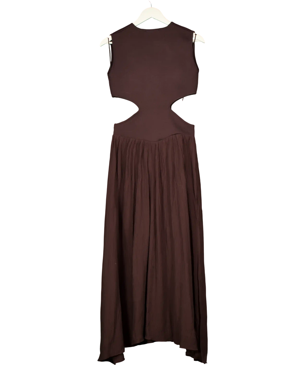 ZARA Brown Maxi Dress UK S