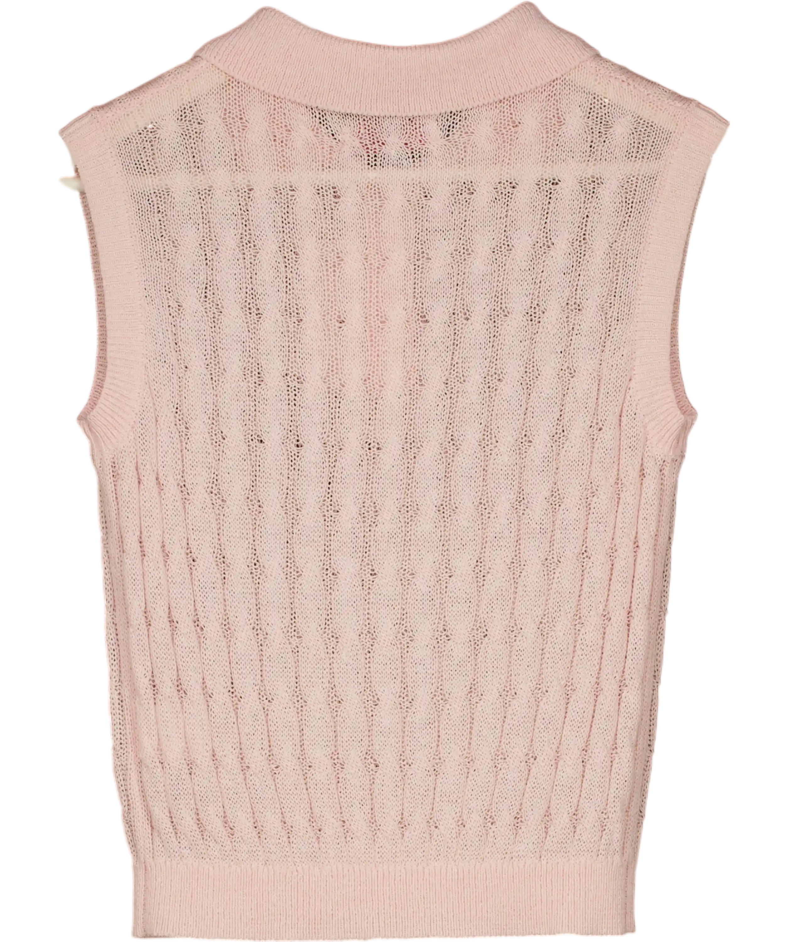 Cinta Pink Cable Knit Top UK S