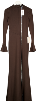 oddmuse Knitted Maxi Dress In Dark Brown UK XS