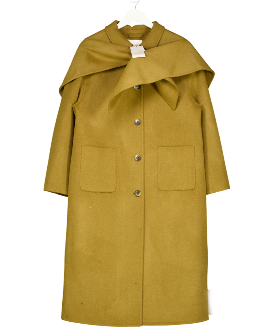 Nobody's Child Olive Green Wool-blend Scarf Shawl Coat UK S