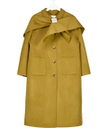 Nobody's Child Olive Green Wool-blend Scarf Shawl Coat UK S