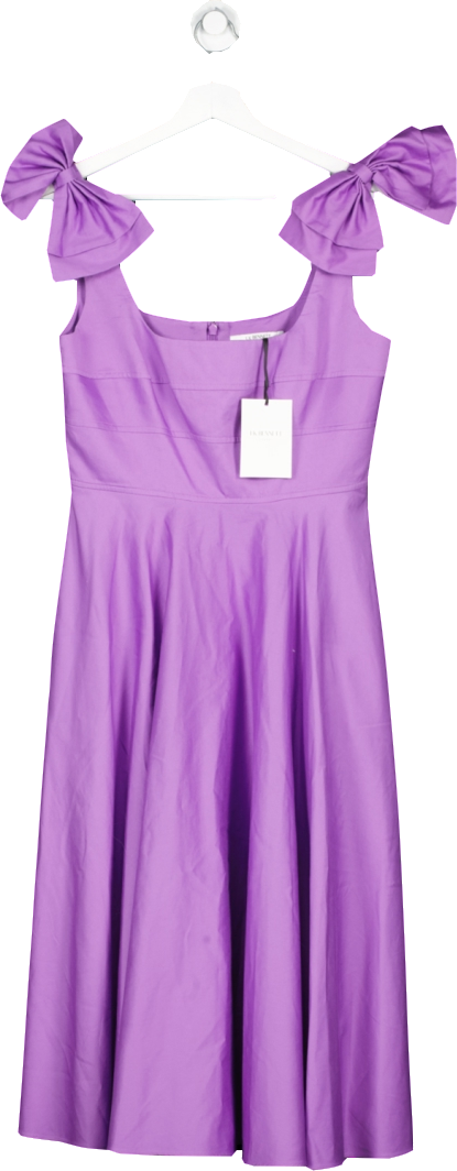 LK Bennett Purple Emerald Bow Dress In Wisteria UK 10