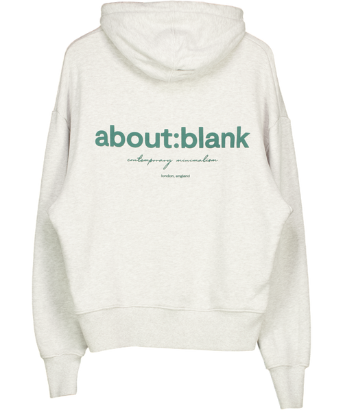 about:blank Box Hoodie - Grey / Green UK S