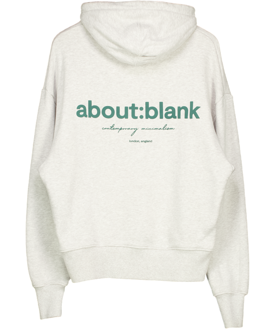 about:blank Box Hoodie - Grey / Green UK S