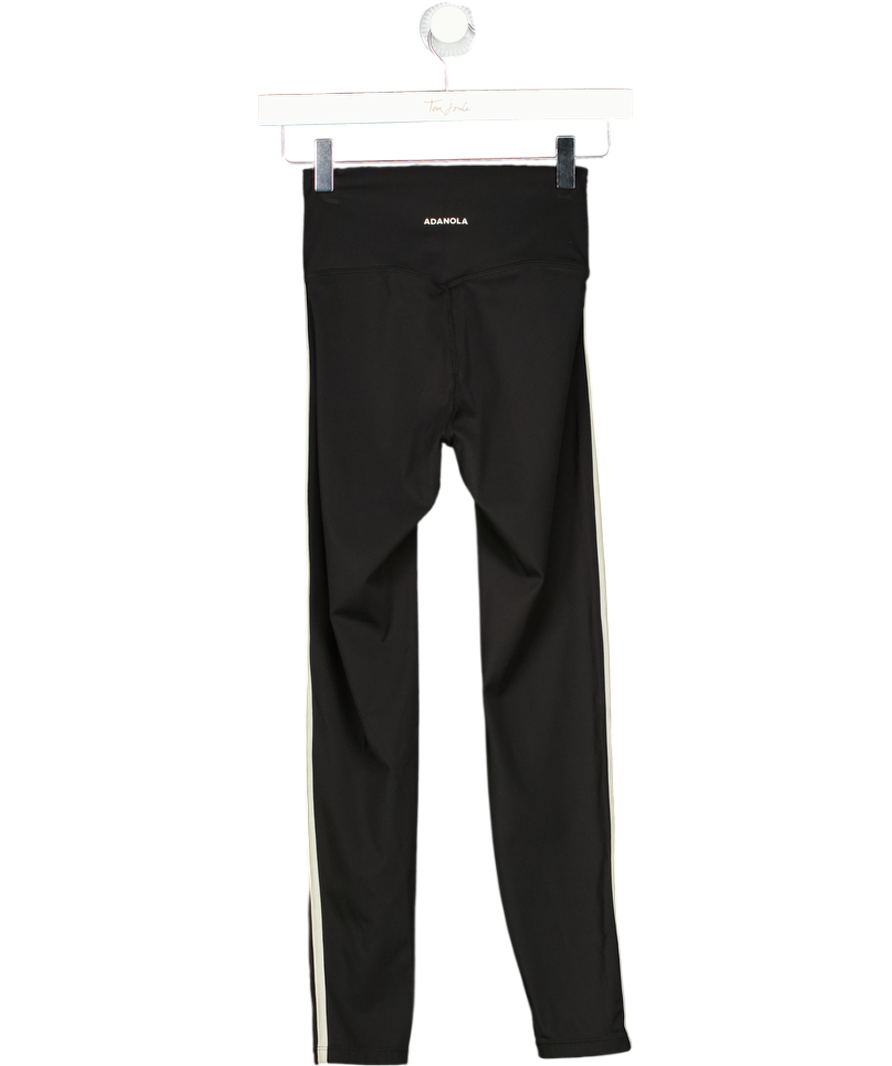ADANOLA Black High Waisted Leggings With Side Stripe UK XS