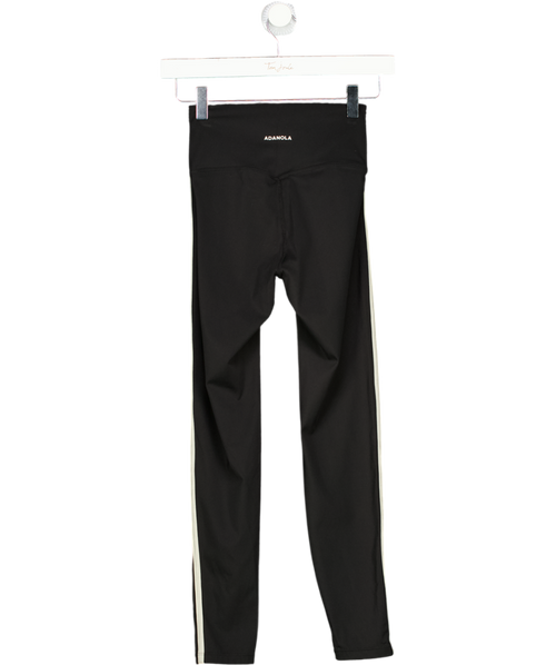 ADANOLA Black High Waisted Leggings With Side Stripe UK XS