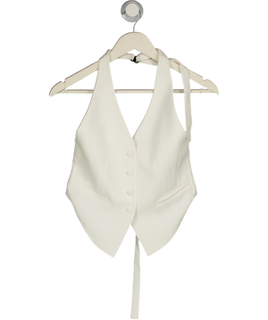 BOA. White Backless Halter Waistcoat UK XS