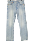 Weekday Blue Space Mid Rise Relaxed Straight Jeans L30 W31