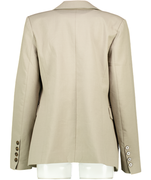 6IXTH NOVEMBER Wool Blend Maya Blazer - Rustic Sage Green UK S